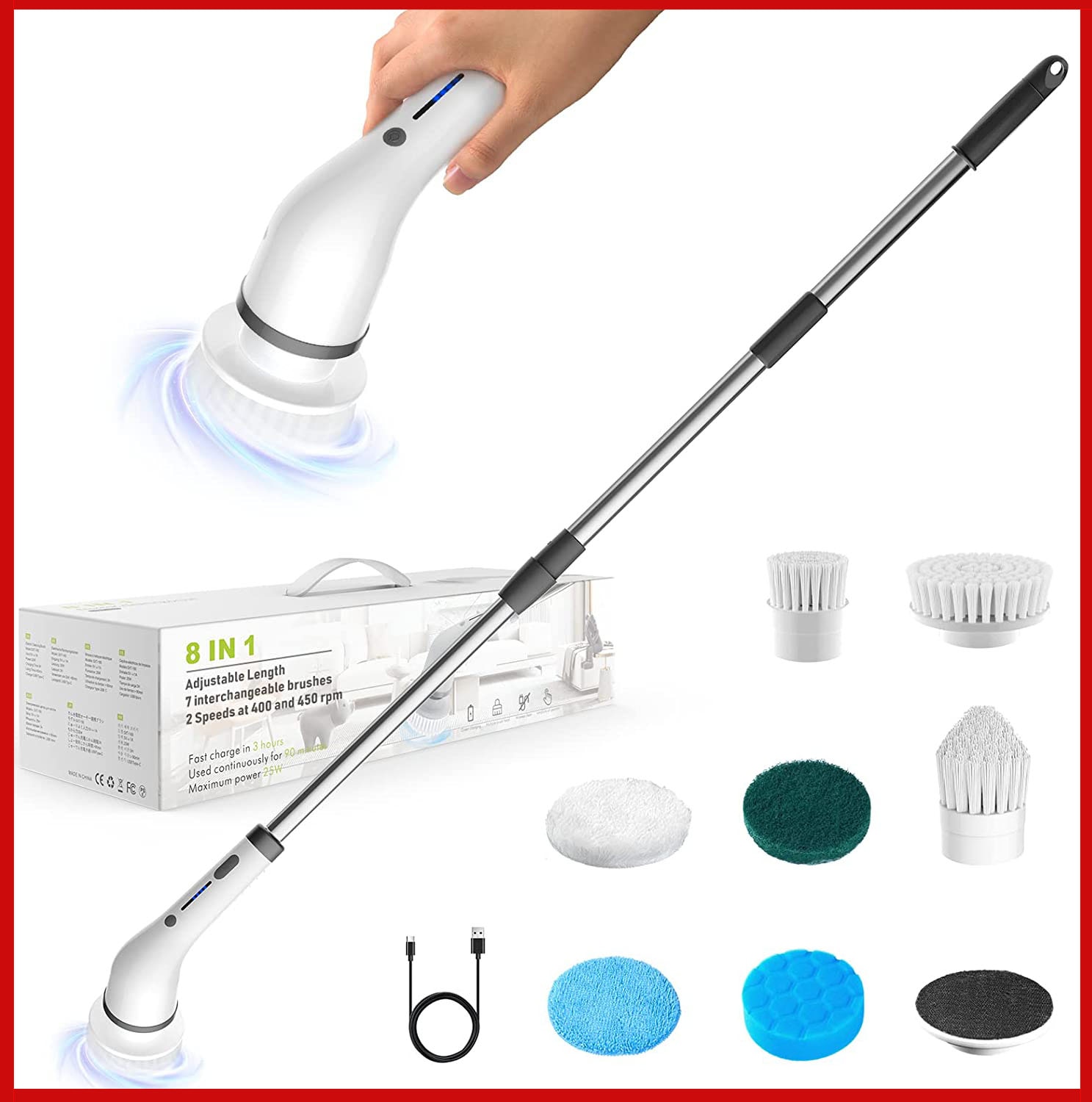 ٱ  û 귯, USB ,  ô 귯, ֹ û ,  û 귯, 8  1 Electric Cleaning Brush
